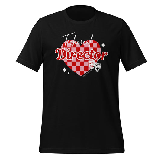 Checkered Heart Technical Director T-shirt T-Shirts Black