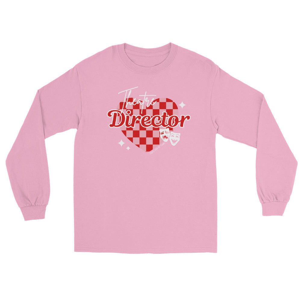 Checkered Heart Theatre Director Long Sleeve Shirt Long Sleeve Shirt Light Pink