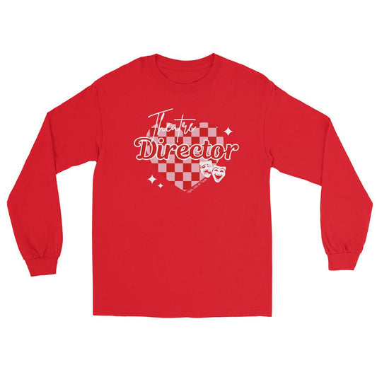 Checkered Heart Theatre Director Long Sleeve Shirt Long Sleeve Shirt Red