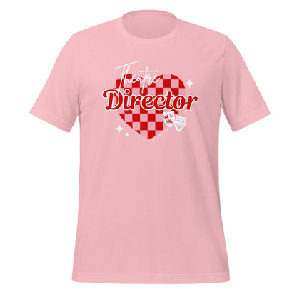 Checkered Heart Theatre Director T-shirt T-Shirts Pink