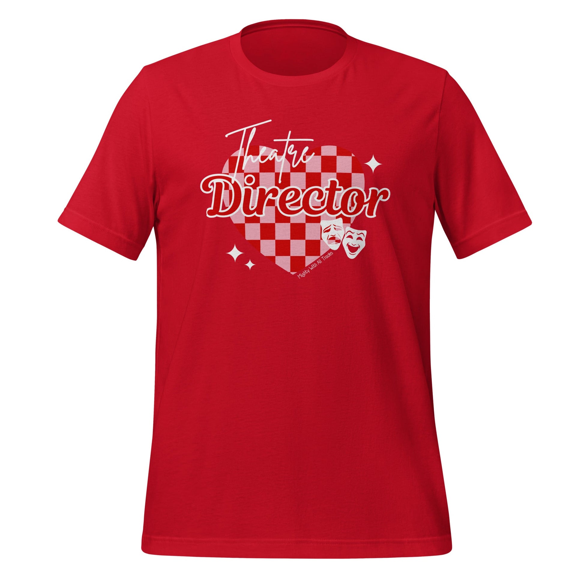 Checkered Heart Theatre Director T-shirt T-Shirts Red