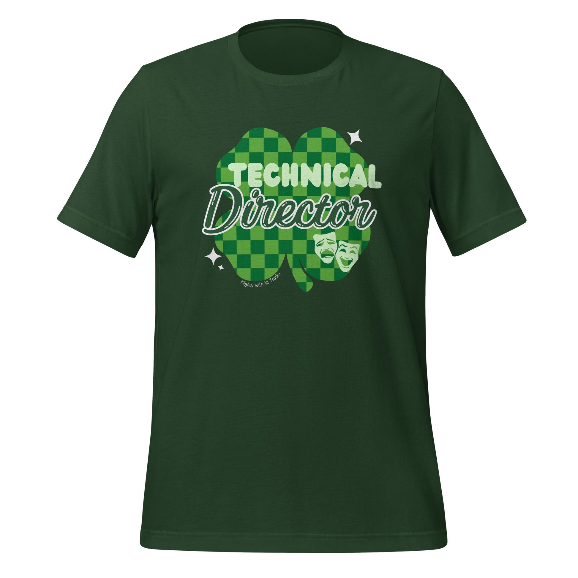 Green t-shirt with 'Technical Director' design on a white background