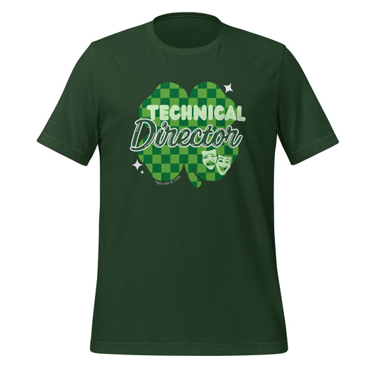 Green t-shirt with 'Technical Director' design on a white background