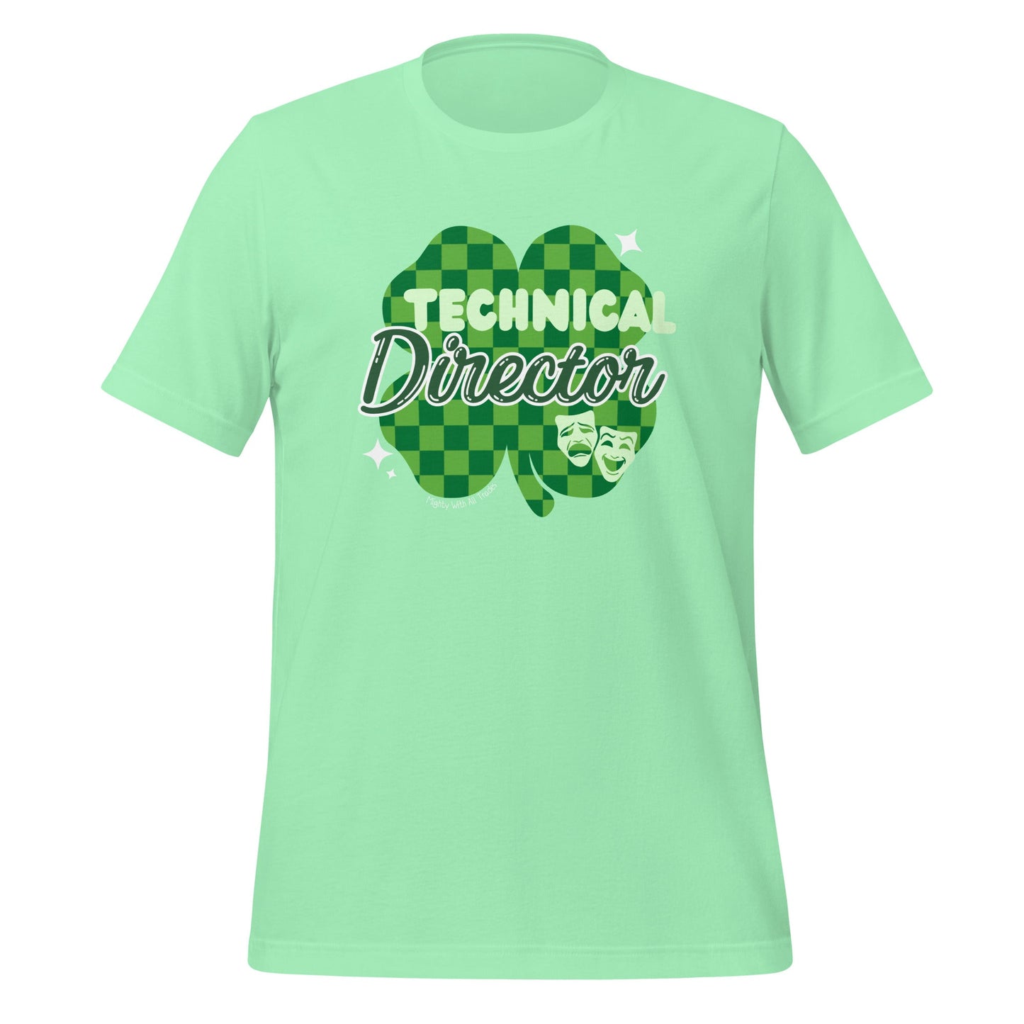 Light green t-shirt with 'Technical Director' design on a white background