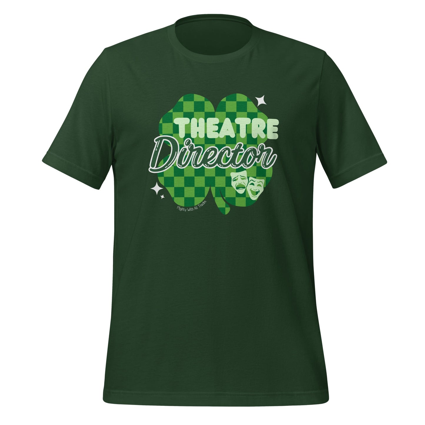 Checkered Shamrock Theatre Director T-shirt T-Shirts Forest