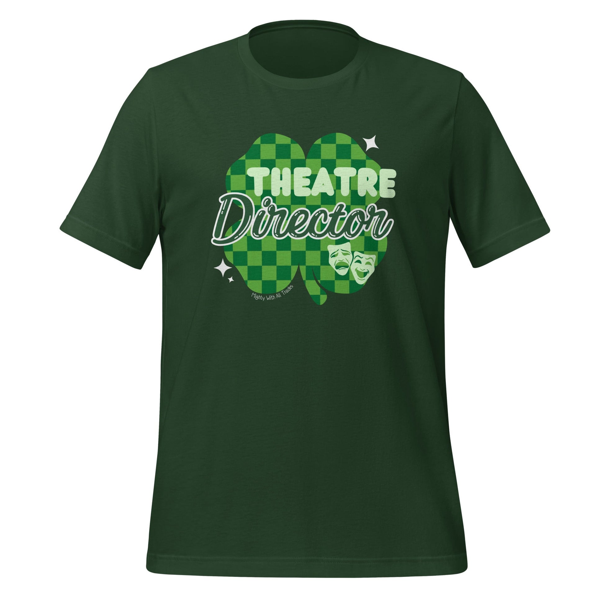 Checkered Shamrock Theatre Director T-shirt T-Shirts Forest
