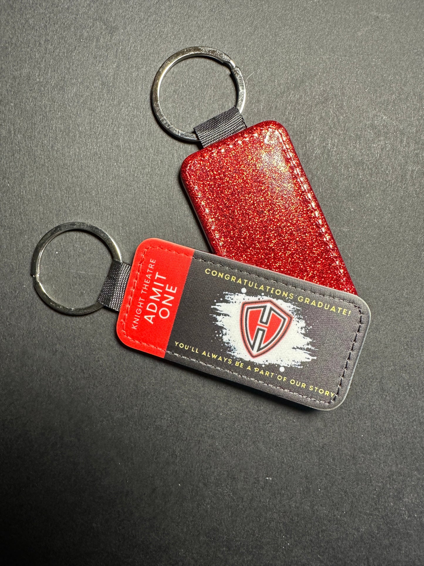 Custom Forever Ticket Theatre Key Tag - CLICK TO PERSONALIZE Keychains Basic Black PU Leather