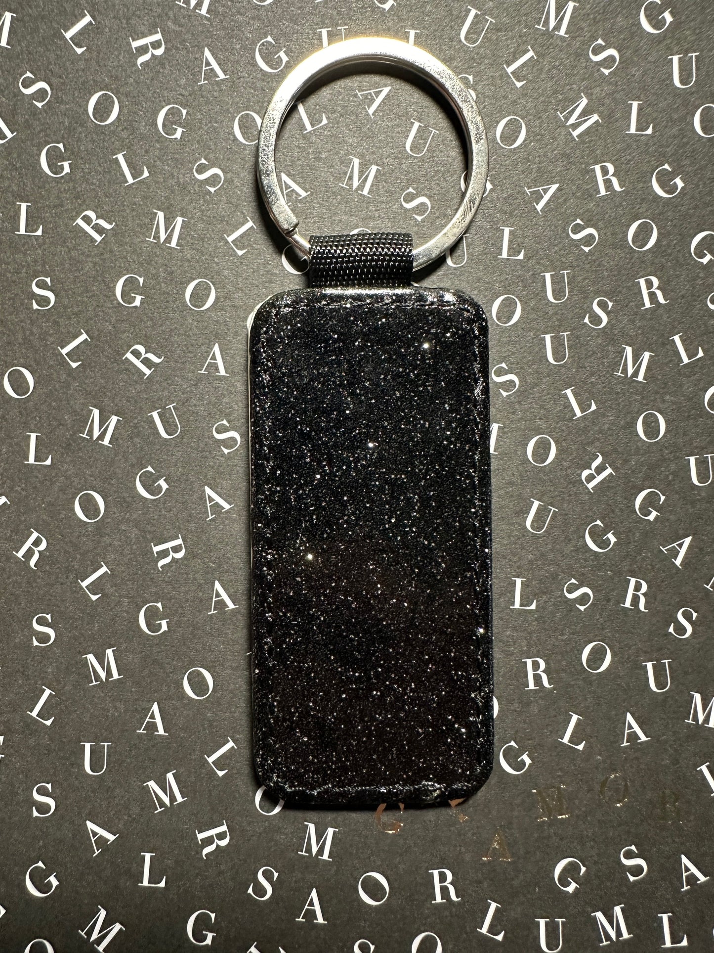 Custom Forever Ticket Theatre Key Tag - CLICK TO PERSONALIZE Keychains Black Glitter