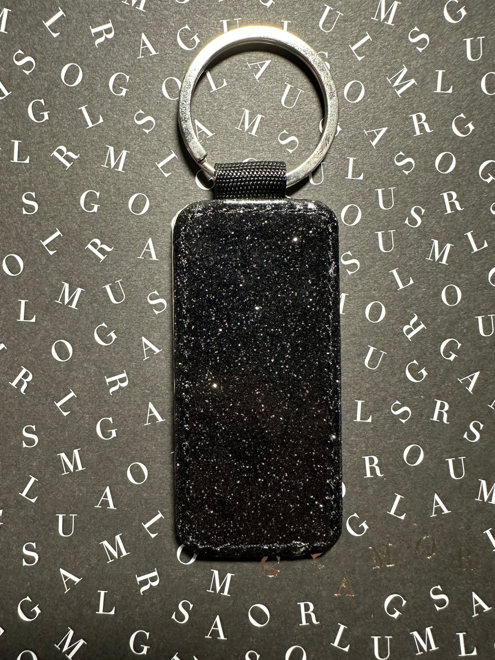 Custom Forever Ticket Theatre Key Tag - CLICK TO PERSONALIZE Keychains Black Glitter