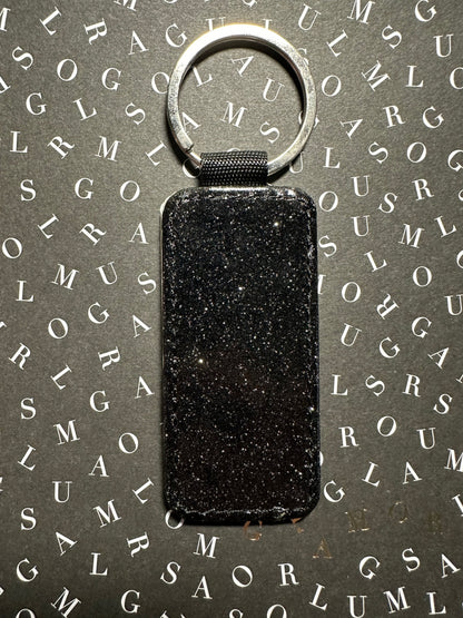 Custom Forever Ticket Theatre Key Tag - CLICK TO PERSONALIZE Keychains Black Glitter