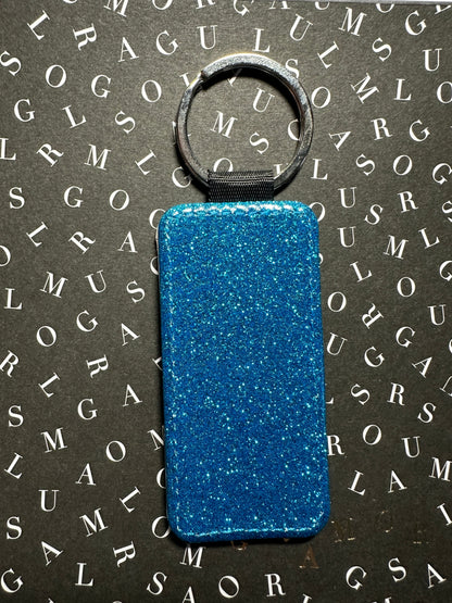 Custom Forever Ticket Theatre Key Tag - CLICK TO PERSONALIZE Keychains Blue Glitter