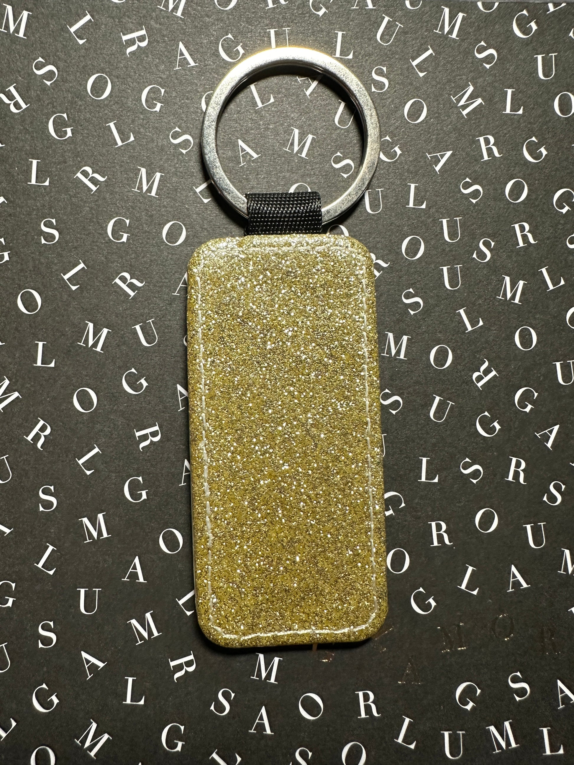 Custom Forever Ticket Theatre Key Tag - CLICK TO PERSONALIZE Keychains Gold Glitter