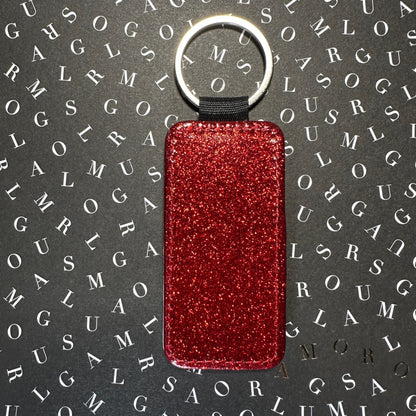 Custom Forever Ticket Theatre Key Tag - CLICK TO PERSONALIZE Keychains Red Glitter