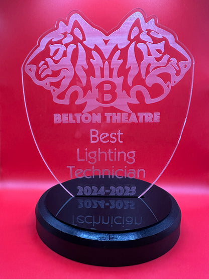 Custom Laser Engraved Acrylic Awards Trophies