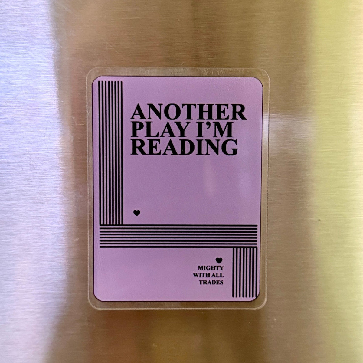 Drama Play Script Acrylic Magnet Refrigerator Magnets Purple