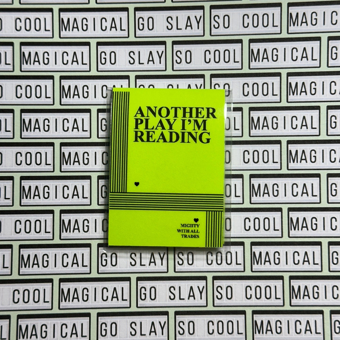 Drama Play Script Magnetic Bookmark Bookmarks Electric Lime