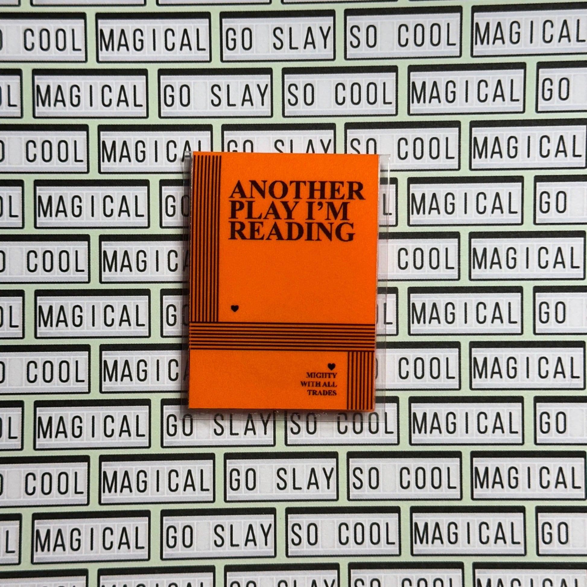Drama Play Script Magnetic Bookmark Bookmarks Orange
