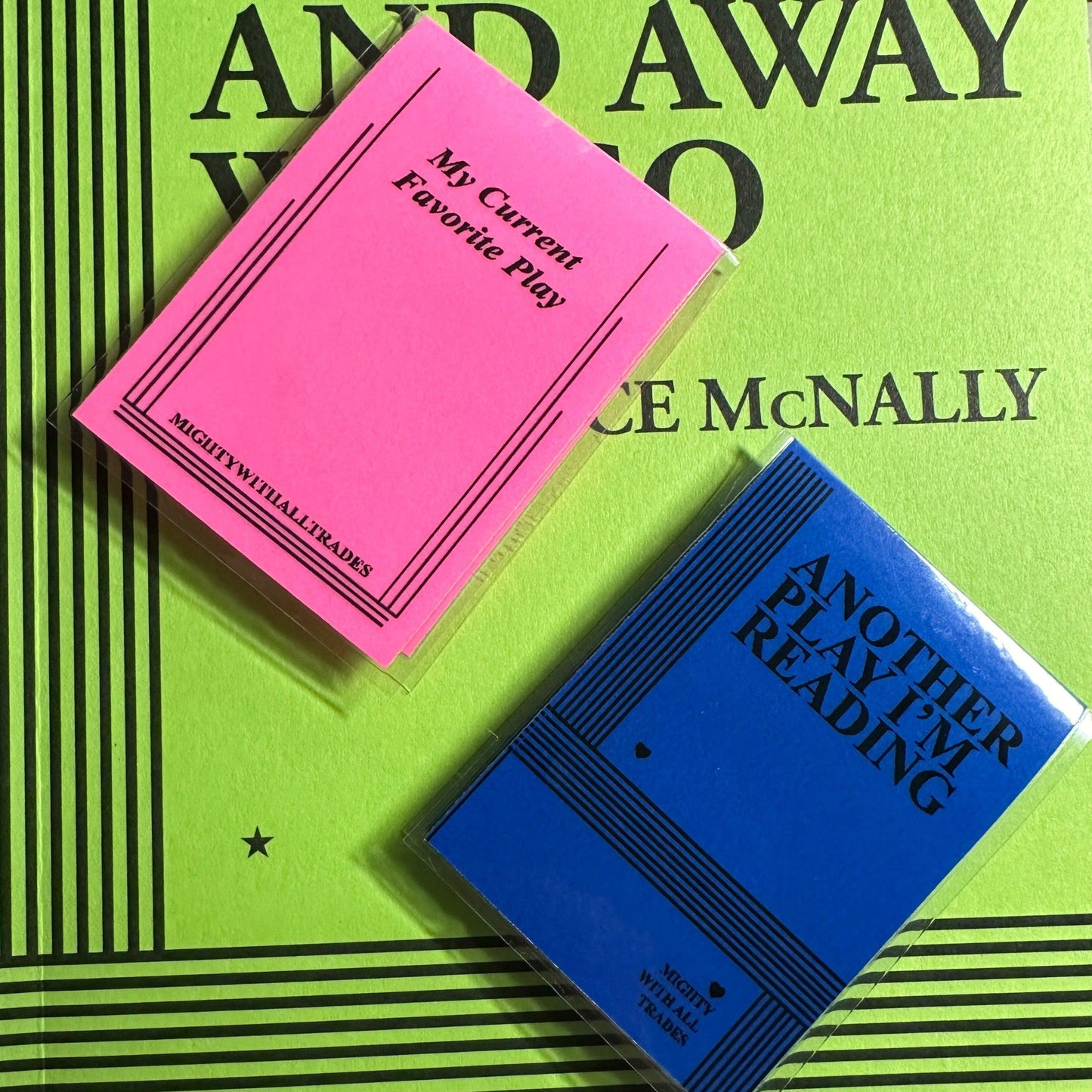 Drama Play Script Magnetic Bookmark Bookmarks White Confetti w/Holographic