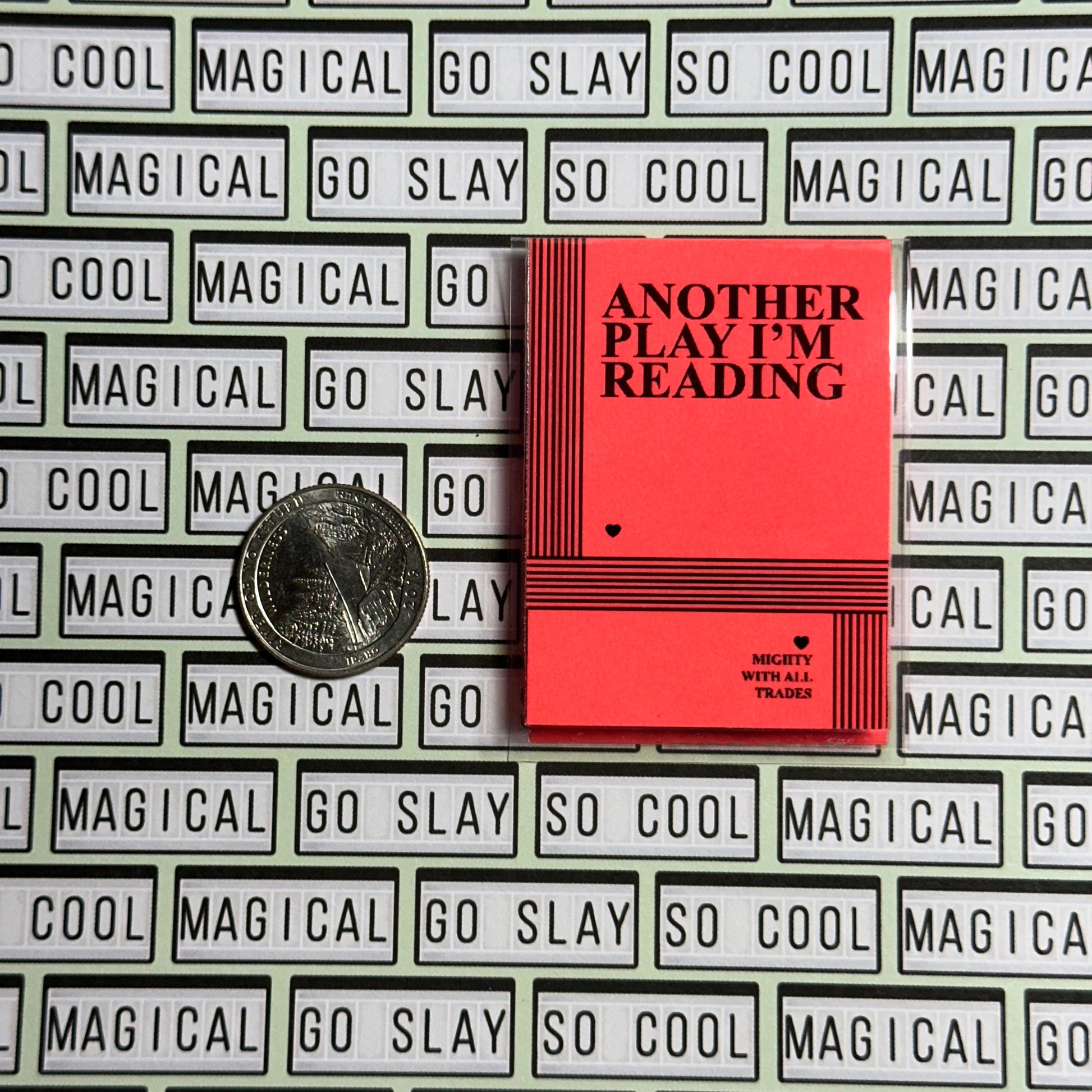 Drama Play Script Magnetic Bookmark Bookmarks White Confetti w/Holographic