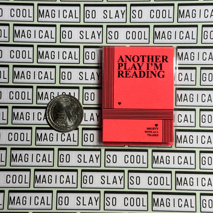 Drama Play Script Magnetic Bookmark Bookmarks White Confetti w/Holographic