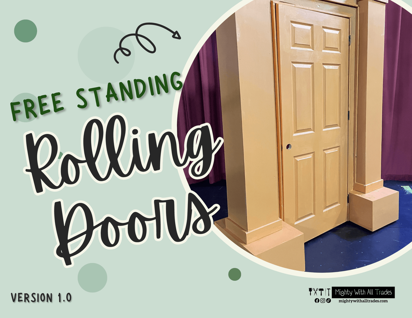 Freestanding Rolling Door Unit Plans PDF Build Plans