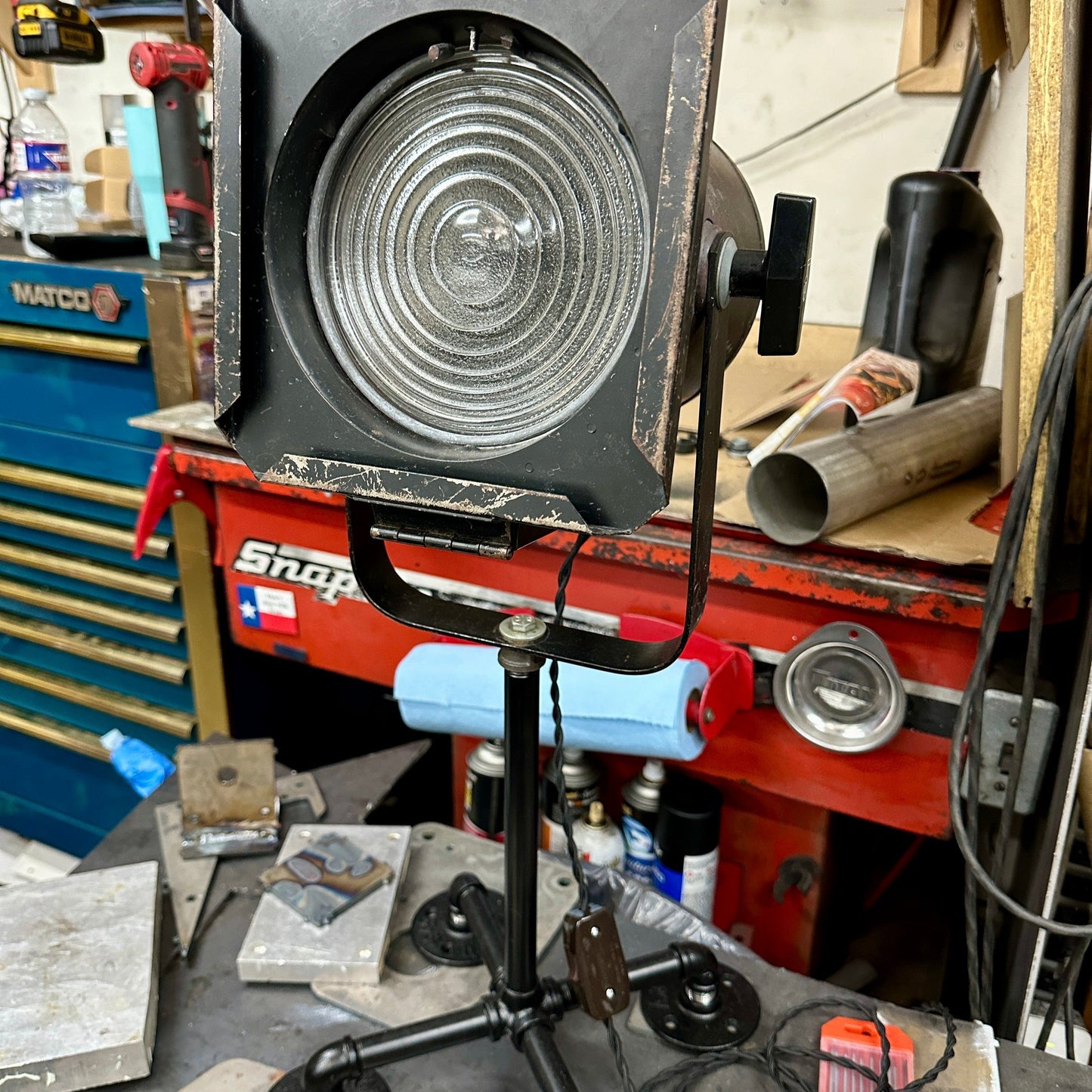 Fresnel Desk Stage Lamp Home Decor