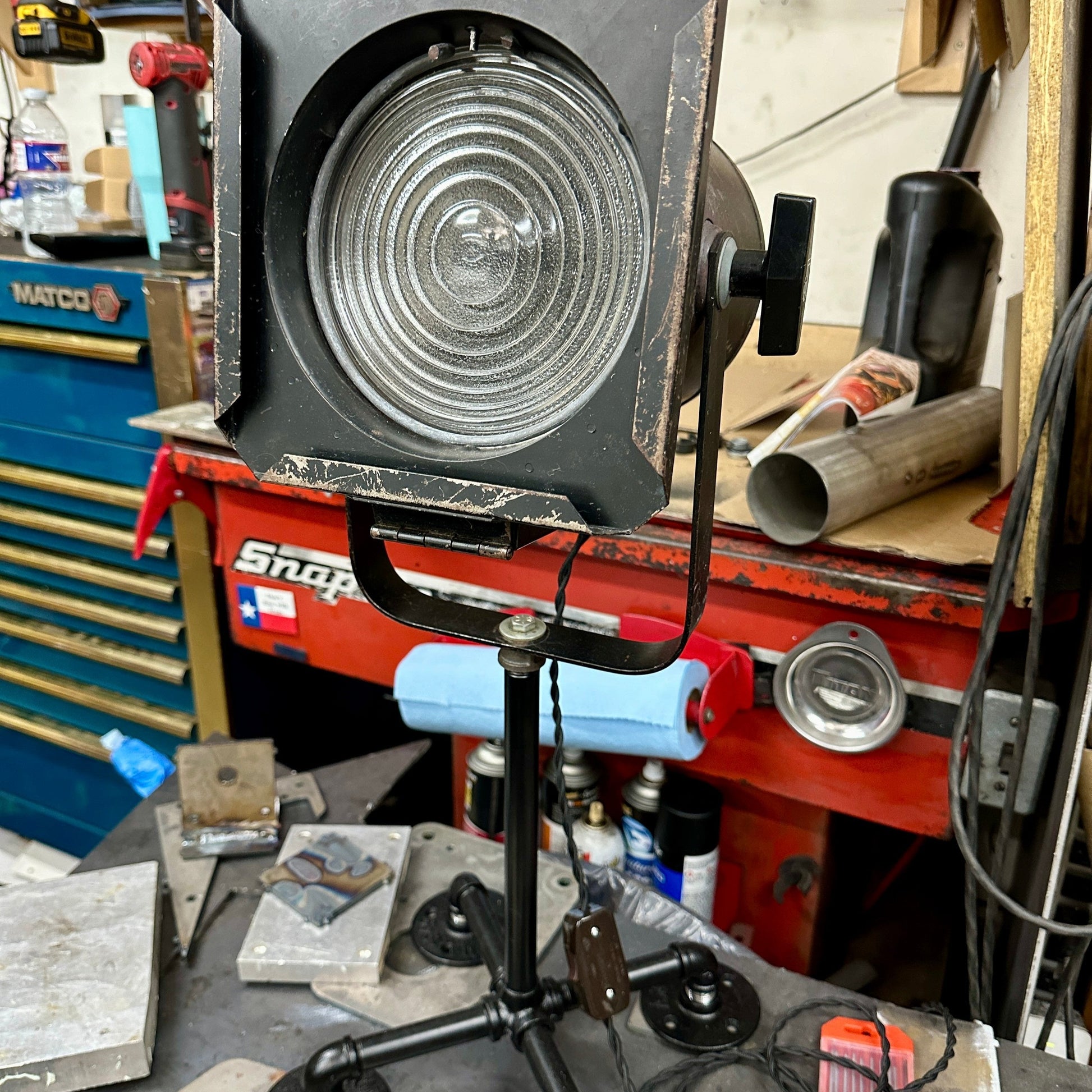 Fresnel Desk Stage Lamp Home Decor