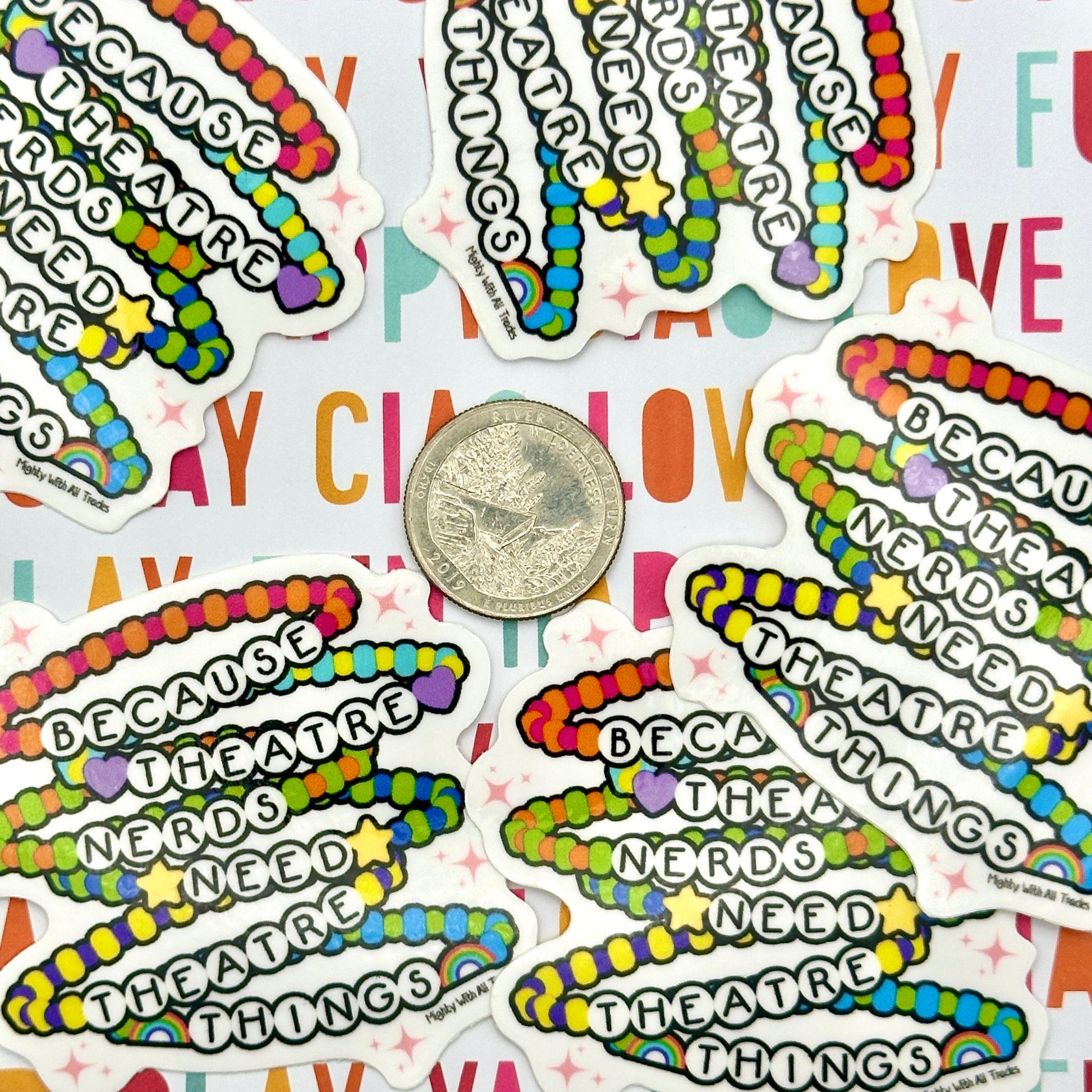 Friendship Bracelet Slogan Sticker Stickers