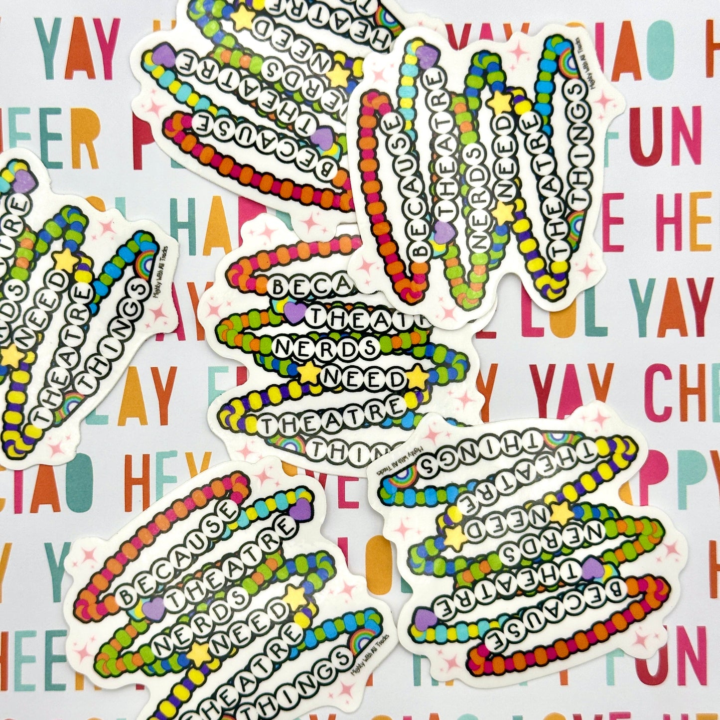 Friendship Bracelet Slogan Sticker Stickers