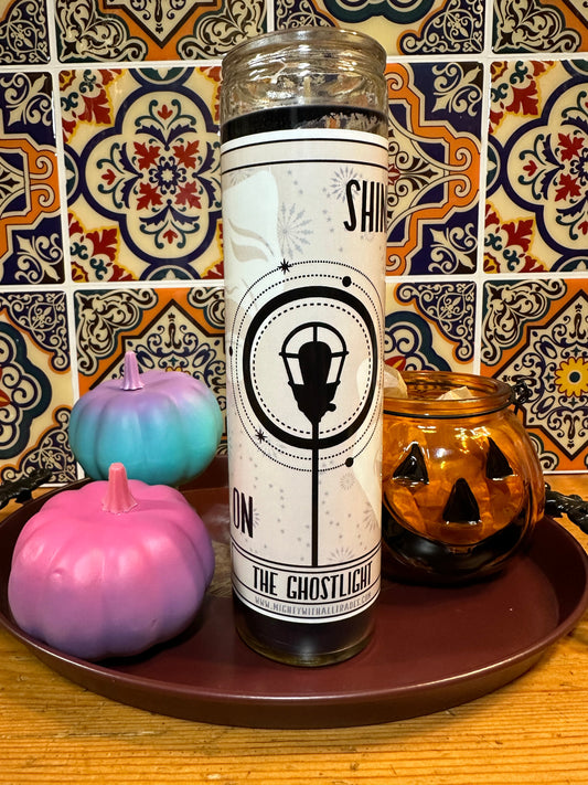 Ghostlight Tarot Halloween Prayer Candle BLACK Candles