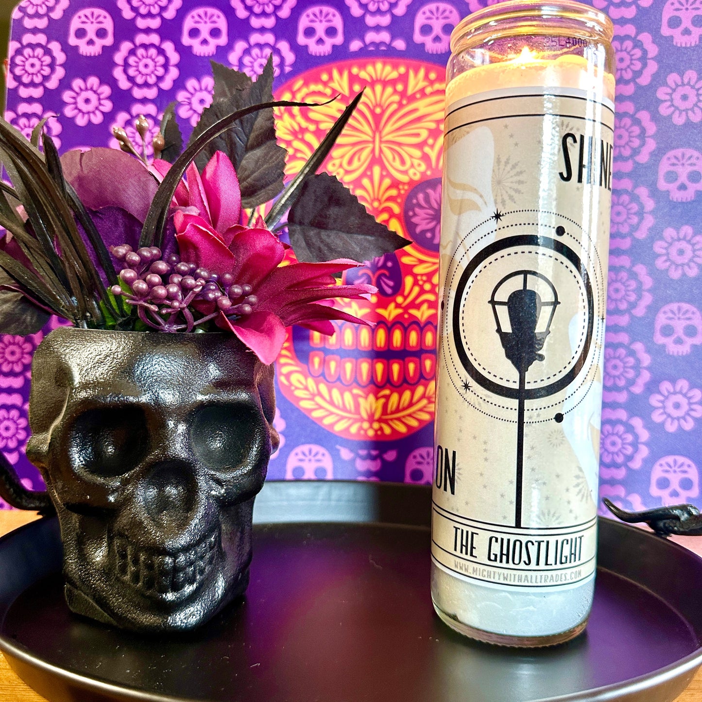 Ghostlight Tarot Halloween Prayer Candle VANILLA Candles