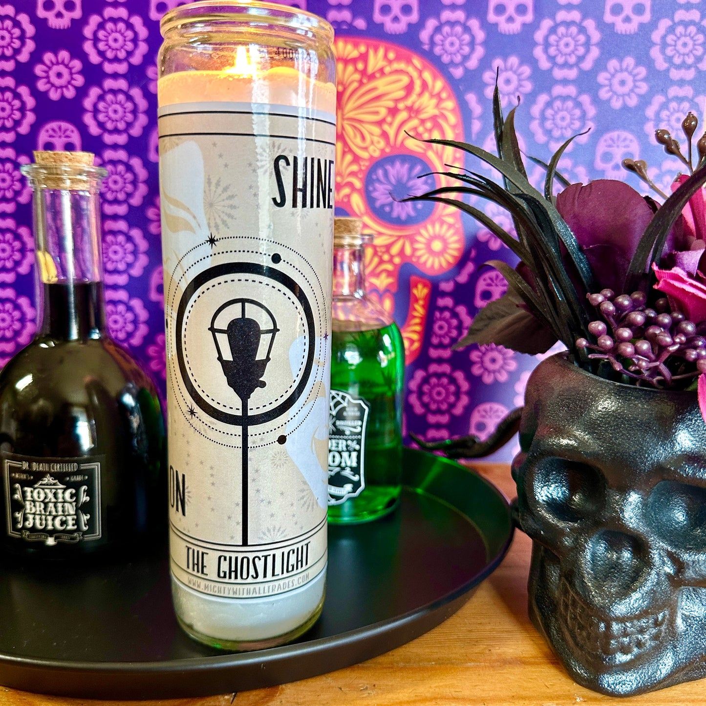 Ghostlight Tarot Halloween Prayer Candle VANILLA Candles