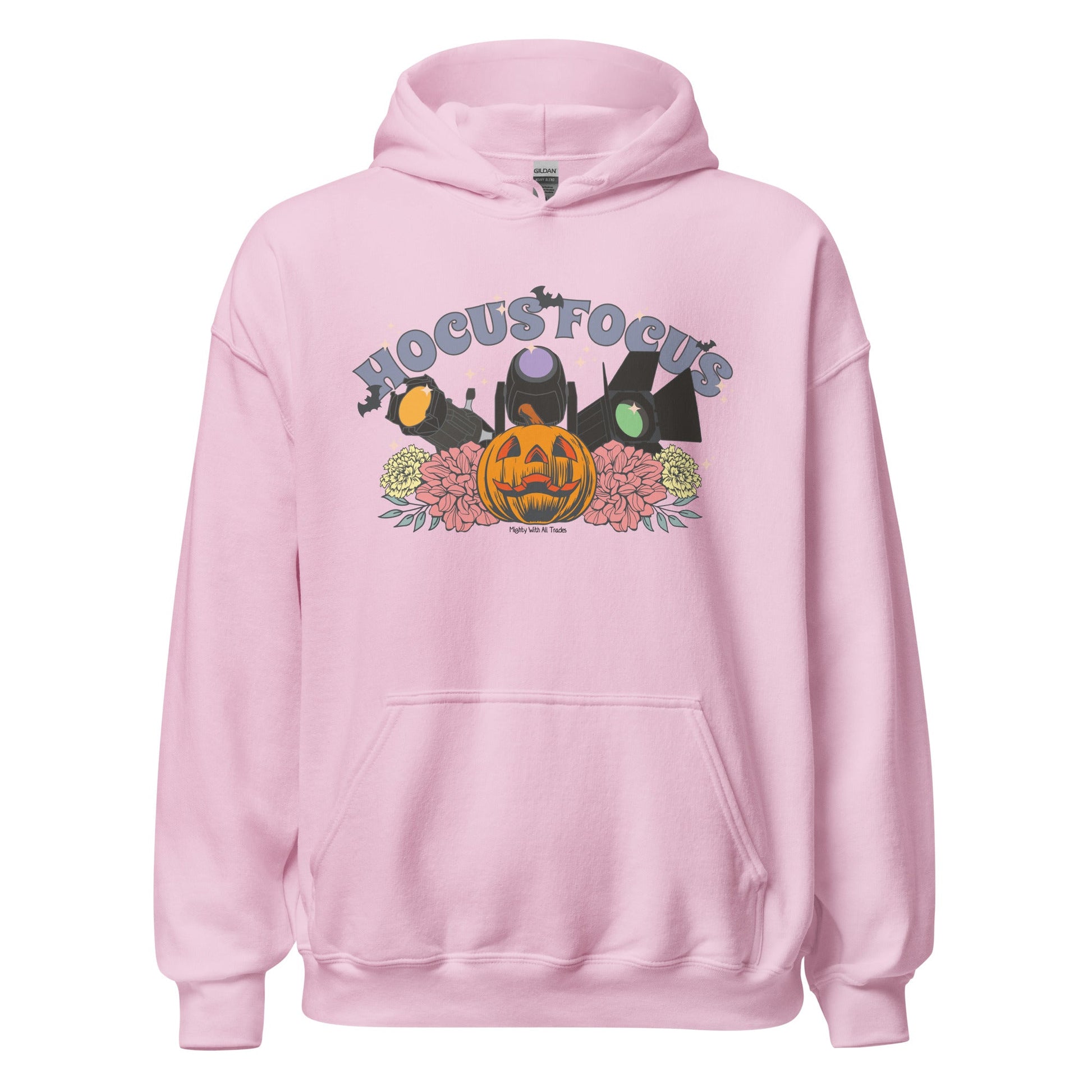 Hocus Focus Lighting Hoodie Hoodie Light Pink