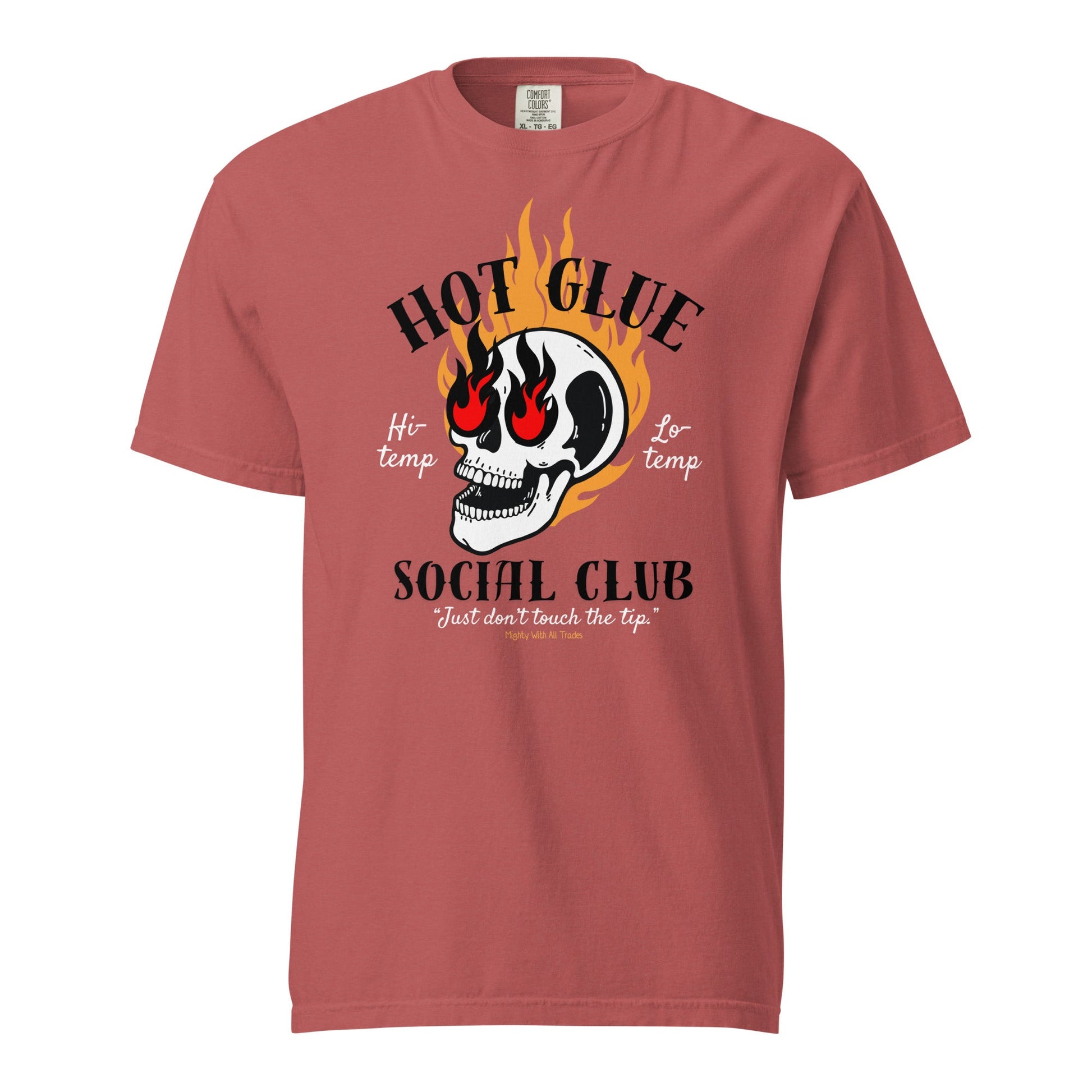 Hot Glue Social Club (Comfort Colors) T-shirt Crimson