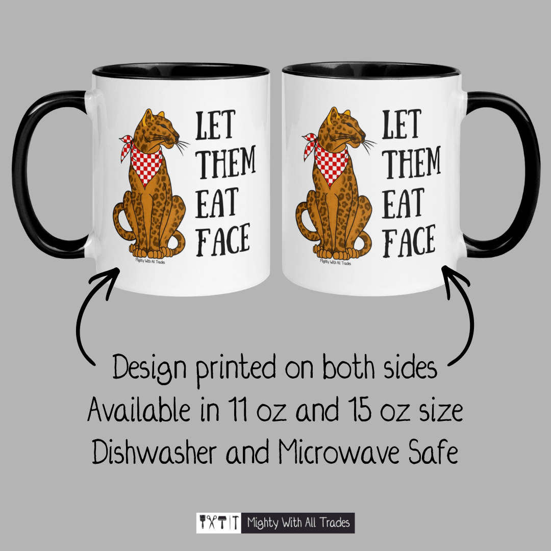 Let Them Eat Faces Leopard Mug Mugs 11 oz