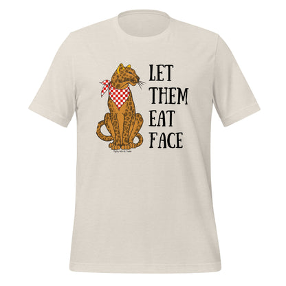 Let Them Eat Faces Leopard T-shirt T-Shirts Heather Dust