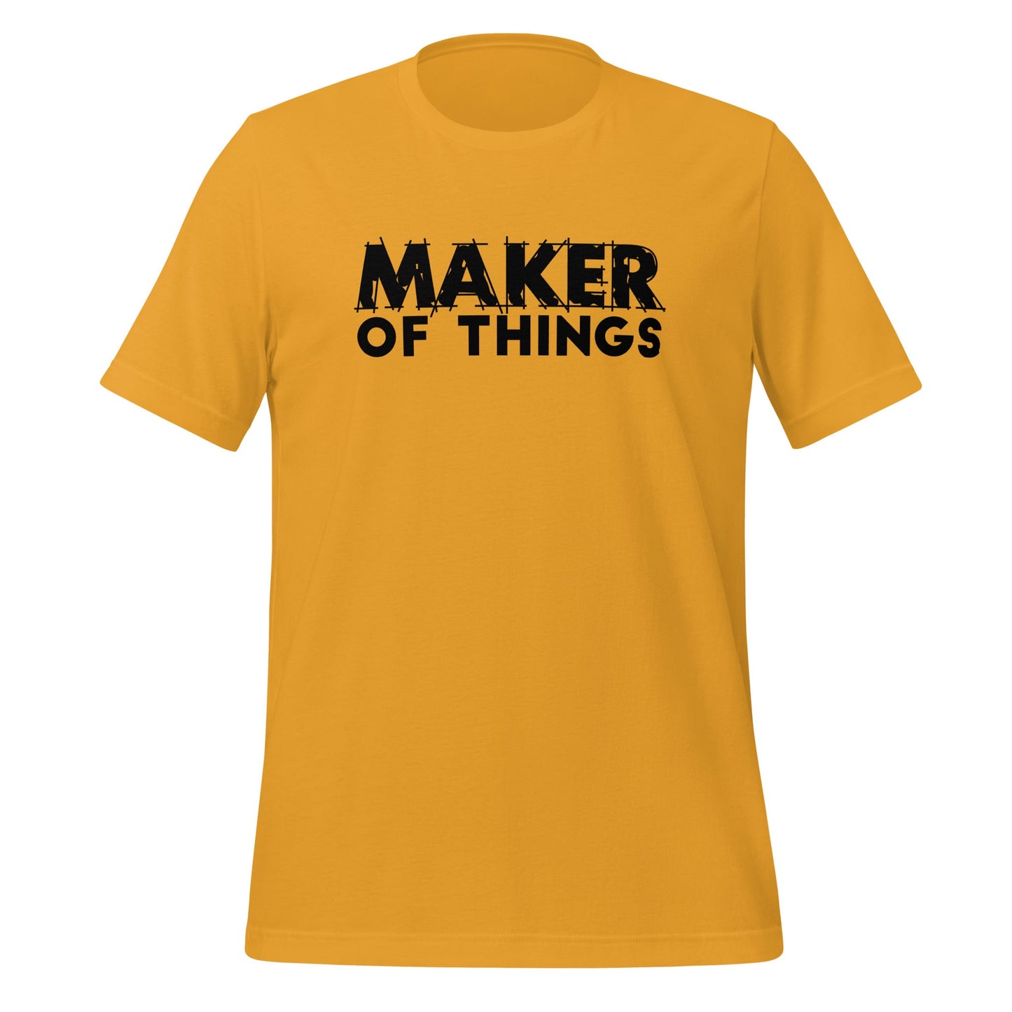 Maker of Things T-shirt - Black Font T-Shirts Mustard