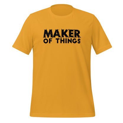 Maker of Things T-shirt - Black Font T-Shirts Mustard