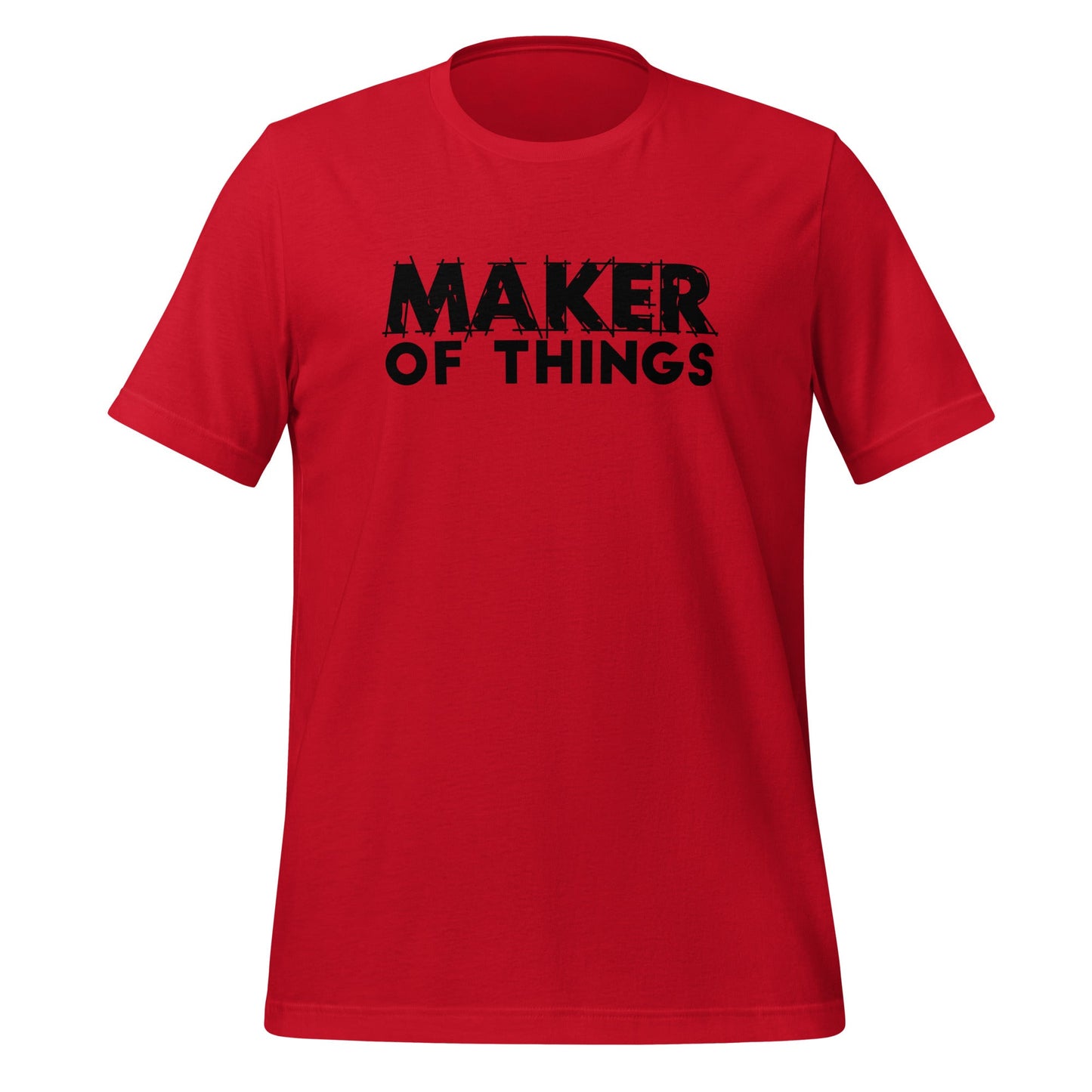 Maker of Things T-shirt - Black Font T-Shirts Red