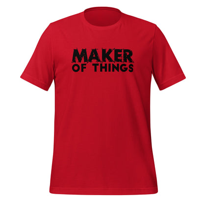 Maker of Things T-shirt - Black Font T-Shirts Red