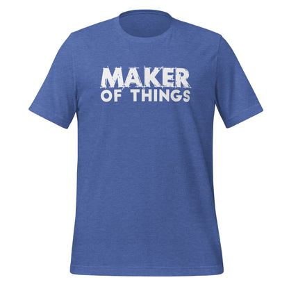 Maker of Things T-shirt - White Font T-Shirts Heather True Royal