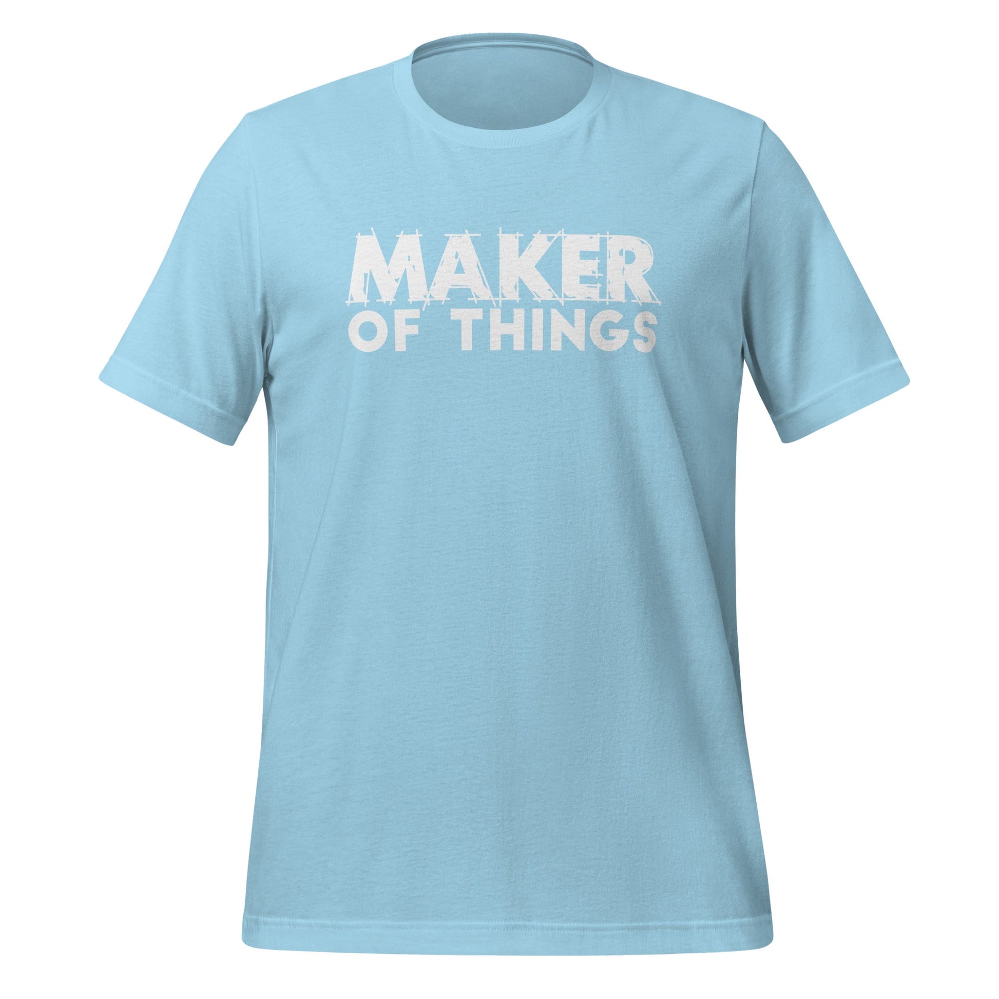 Maker of Things T-shirt - White Font T-Shirts Ocean Blue