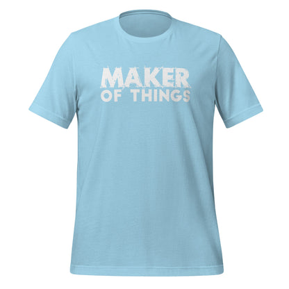 Maker of Things T-shirt - White Font T-Shirts Ocean Blue
