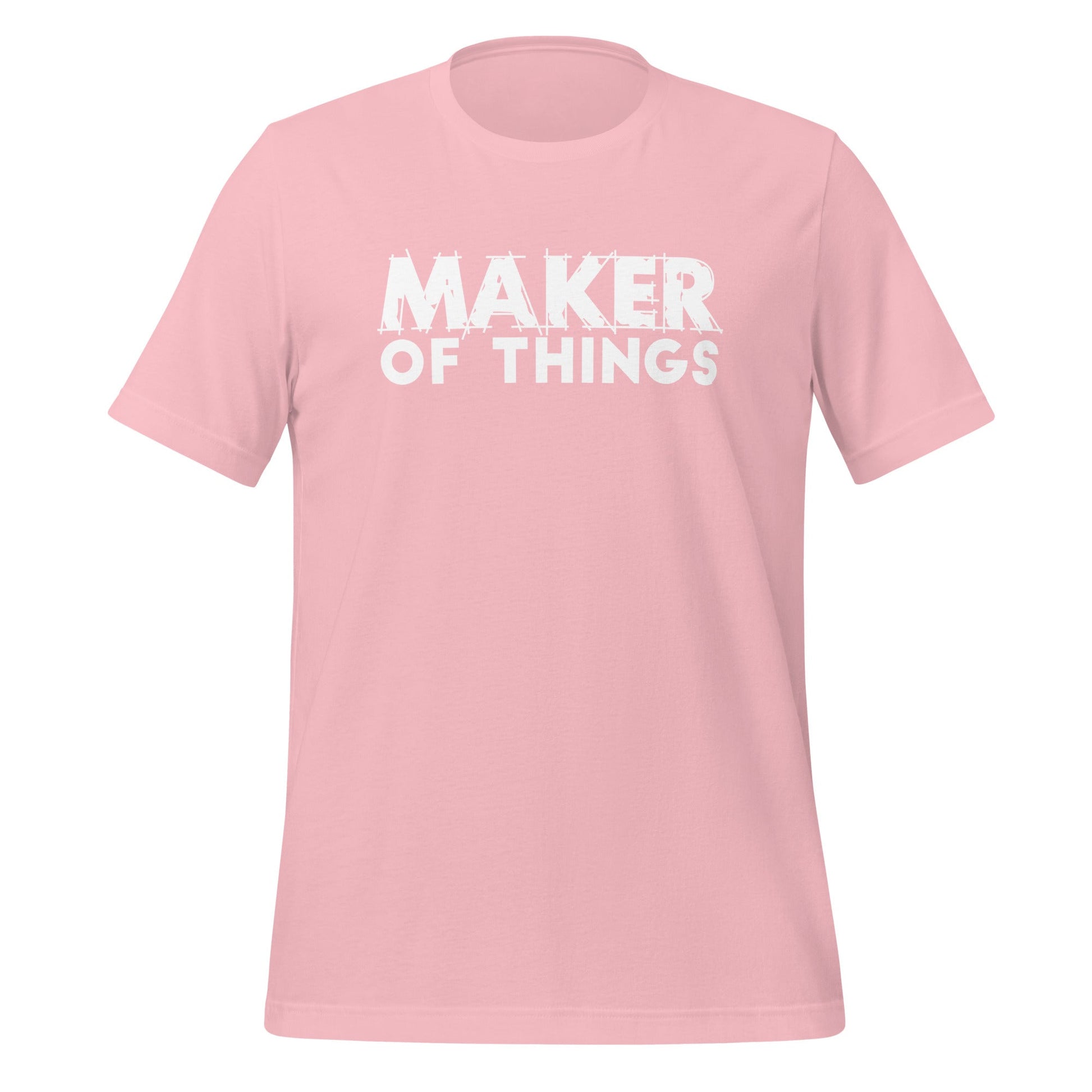 Maker of Things T-shirt - White Font T-Shirts Pink