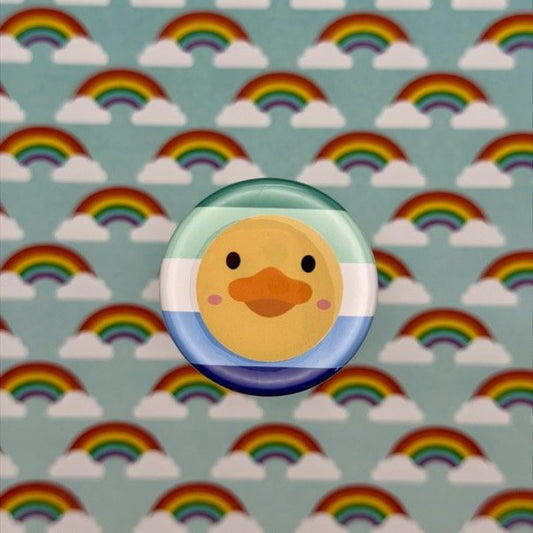 MLM Gay Duck Pride Button Pin Back Buttons