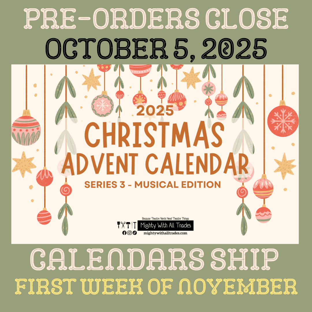 Musical Theatre Broadway Advent Calendar Button Packs