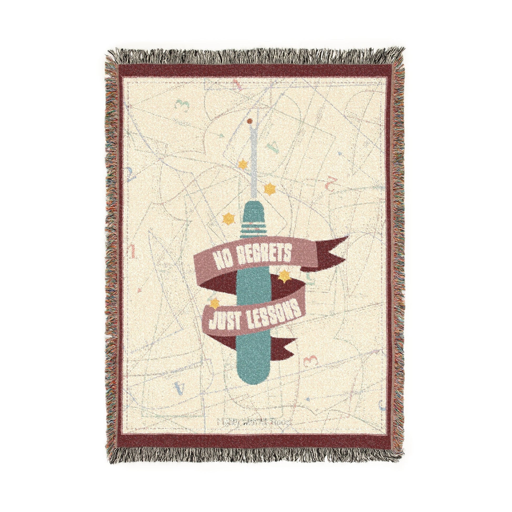 No Regrets Seam Ripper Woven Blanket, 37" x 52" Home Decor Artwork