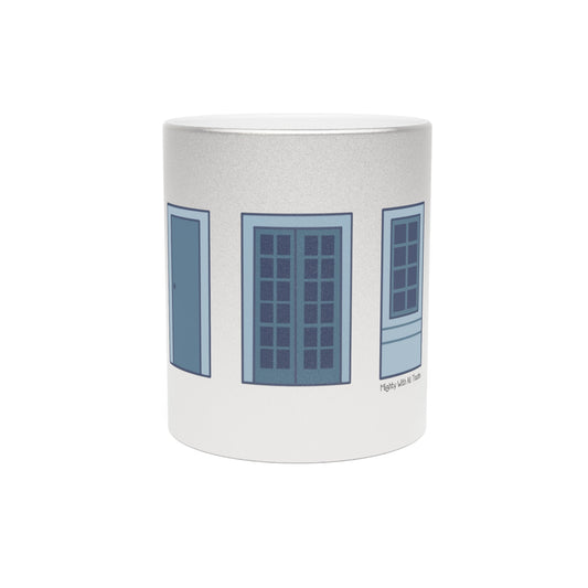OAP Doors and Window SILVER Mug Mugs 11oz