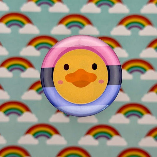 Omni Duck Pride Button Pin Back Buttons