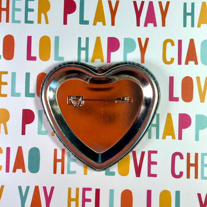 One Act Play (OAP) Era Holographic Heart Button Pin Back Buttons